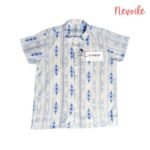 Boys Linen Shirt  Black with Floral Design - 1Y