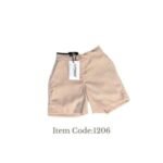 Boys Linen Short  Rosy Brown Plain Design