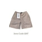 Boys Linen Short  Saddle Brown Plain Design