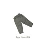 Boys Linen Trouser  Dim Gray Plain Design