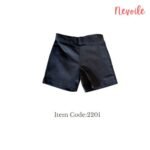 Boys Linen Short  Black Plain Design - 6year