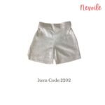 Boys Linen Short  Light Beige Plain Design