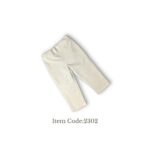 Boys Linen Trouser  Light Beige Plain Design - 6year