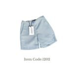 Boys Linen Short  Corn Flower Blue Plain Design
