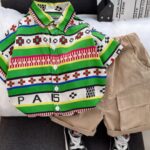Boys Kit – Cotton Short With Green Shirt, Pattern Design
