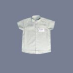 Boys Linen Shirt – Dark Sea Green Plain Design