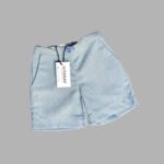 Boys Linen Short – Corn Flower Blue Plain Design