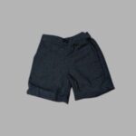 Boys Linen Short – Mid Night Blue Plain Design