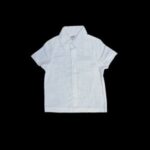 Kids Boys Linen Shirt – Off-White Plain Design