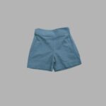Boys Linen Short – Dusty Blue shade with Plain Design