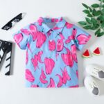 Boys Cotton T-Shirt – Light Blue With Chili Design